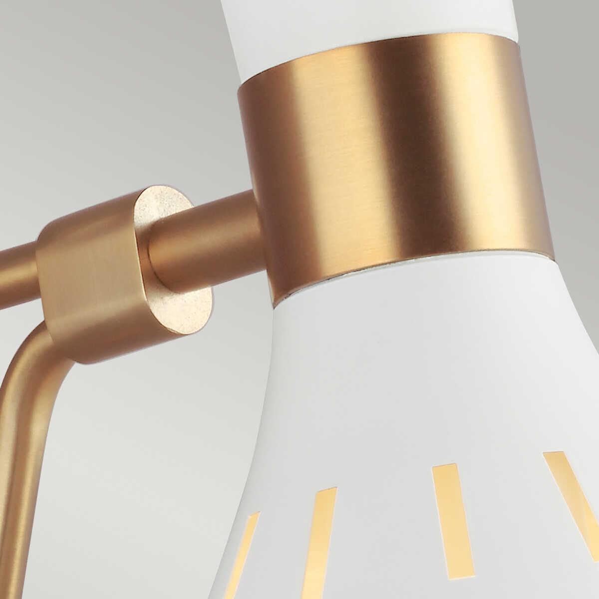 Feiss Joan 1 Light White & Brass Wall Light FE-JOAN1-MW,Elstead Lighting, hallway image
