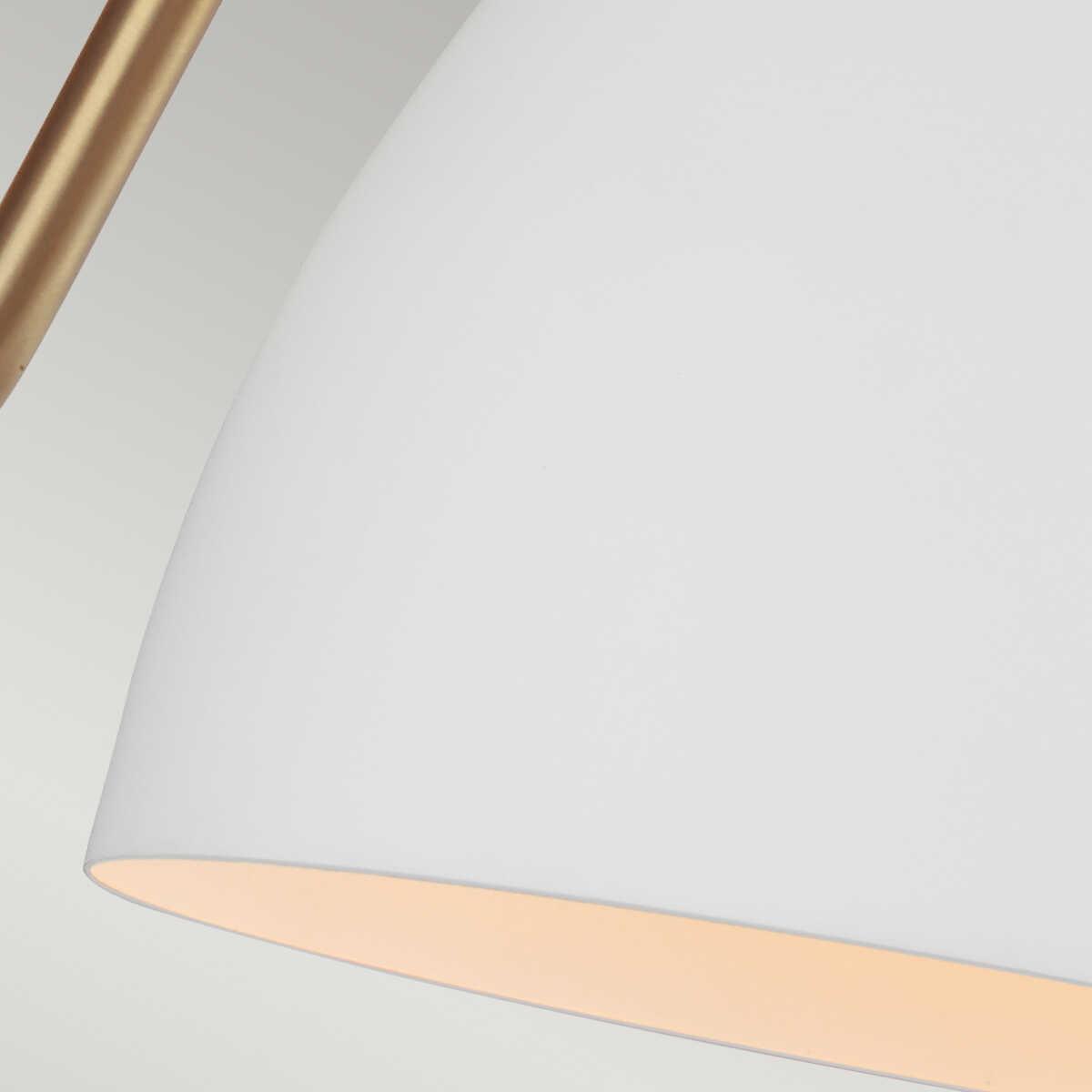 Feiss Joan 1 Light White & Brass Wall Light FE-JOAN1-MW,Elstead Lighting, hallway wide image