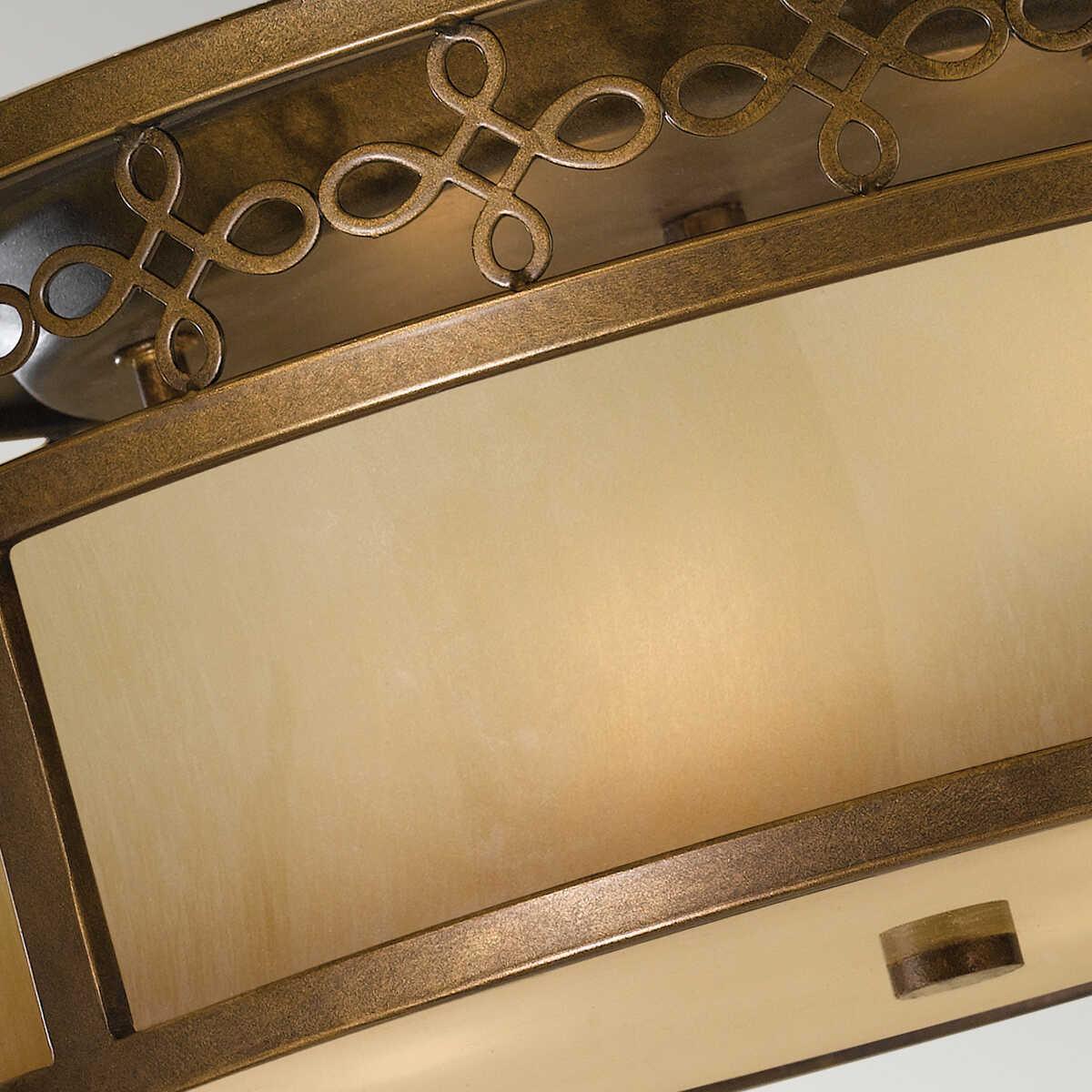 Feiss Justine Bronze Flush Ceiling Light Living room close up