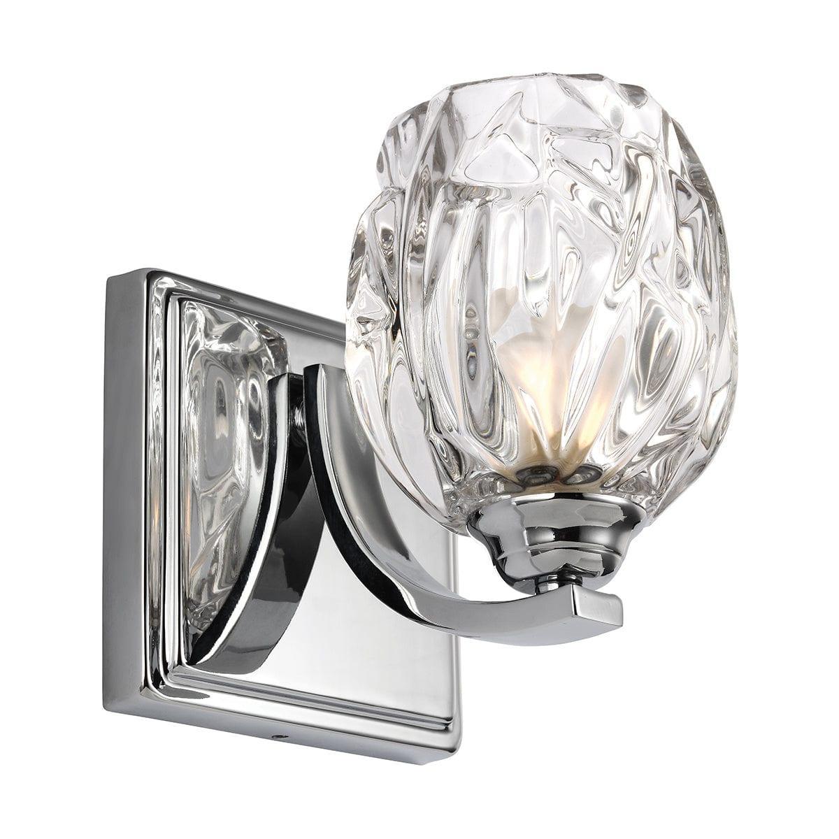 feiss kalli 1 light polished chrome bathroom wall light