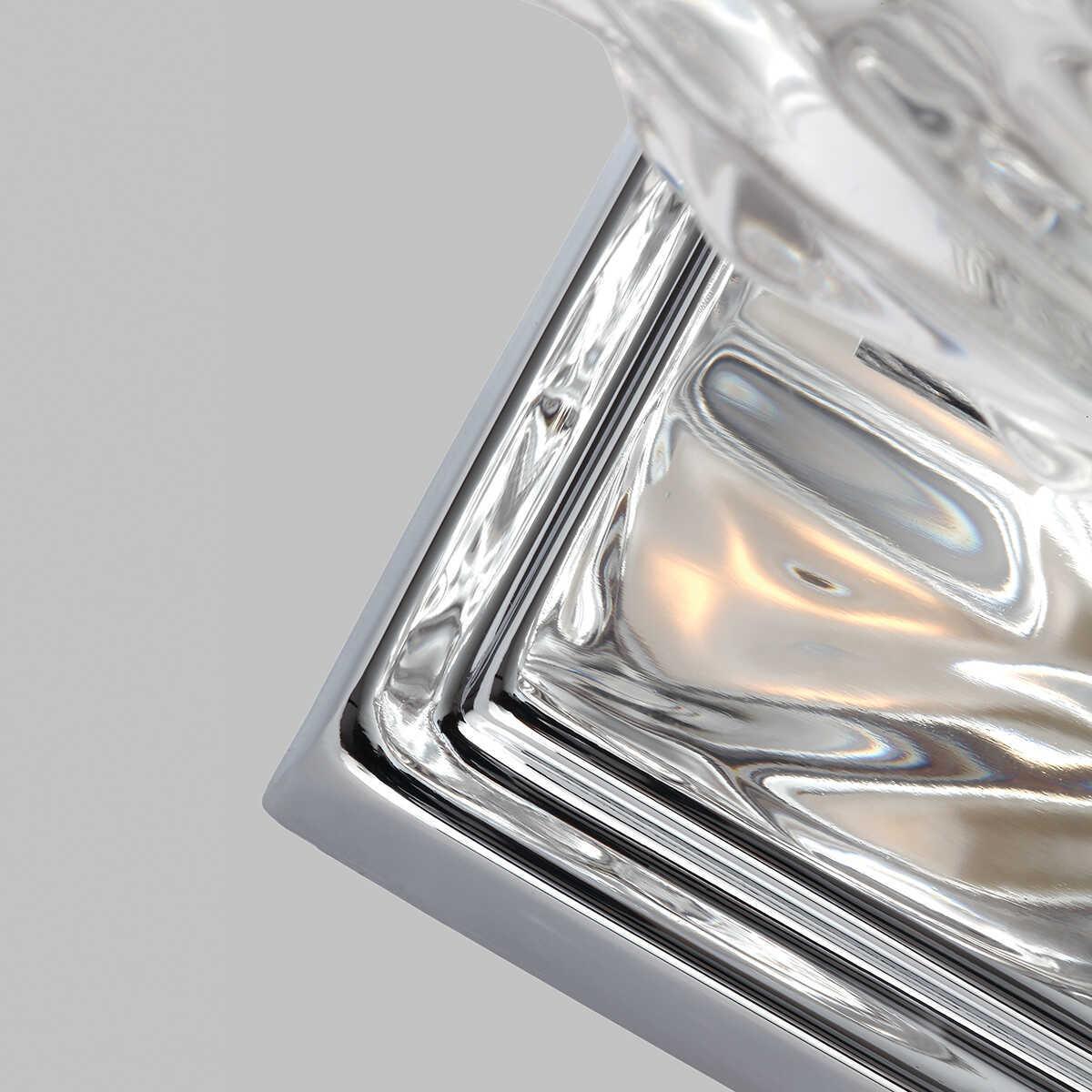 feiss kalli 1 light polished chrome bathroom wall light Close Up