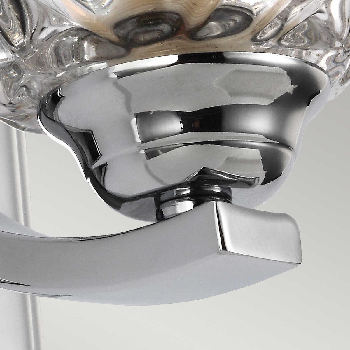 feiss kalli 1 light polished chrome bathroom wall light Detailed Close Up