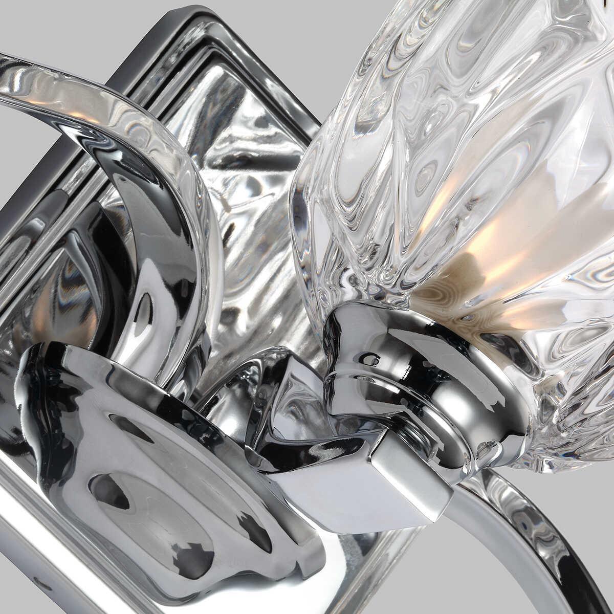 feiss kalli 3 light above mirror polished chrome bathroom light Close Up