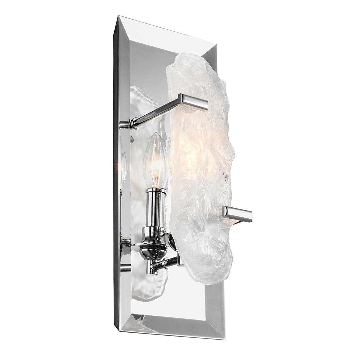 feiss katerina 1 light chrome wall light