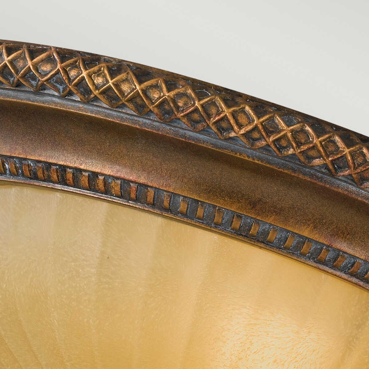 Feiss Kelham Hall Gold & Bronze Art Deco Flush Ceiling Light Living room weight image