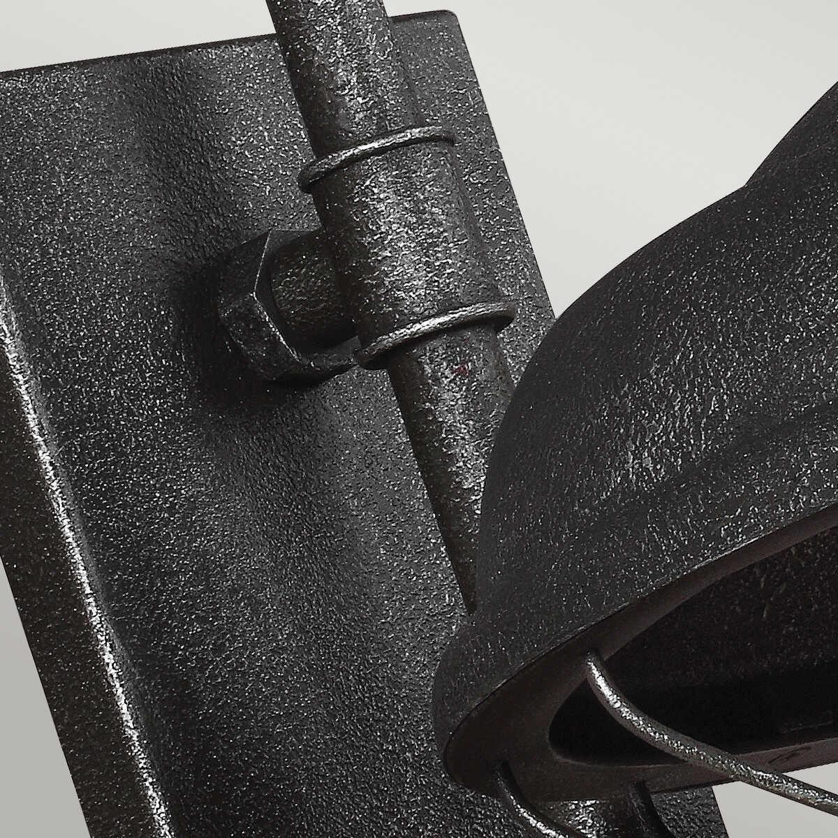 feiss lennex 1 light slated grey metal wall light Close Up