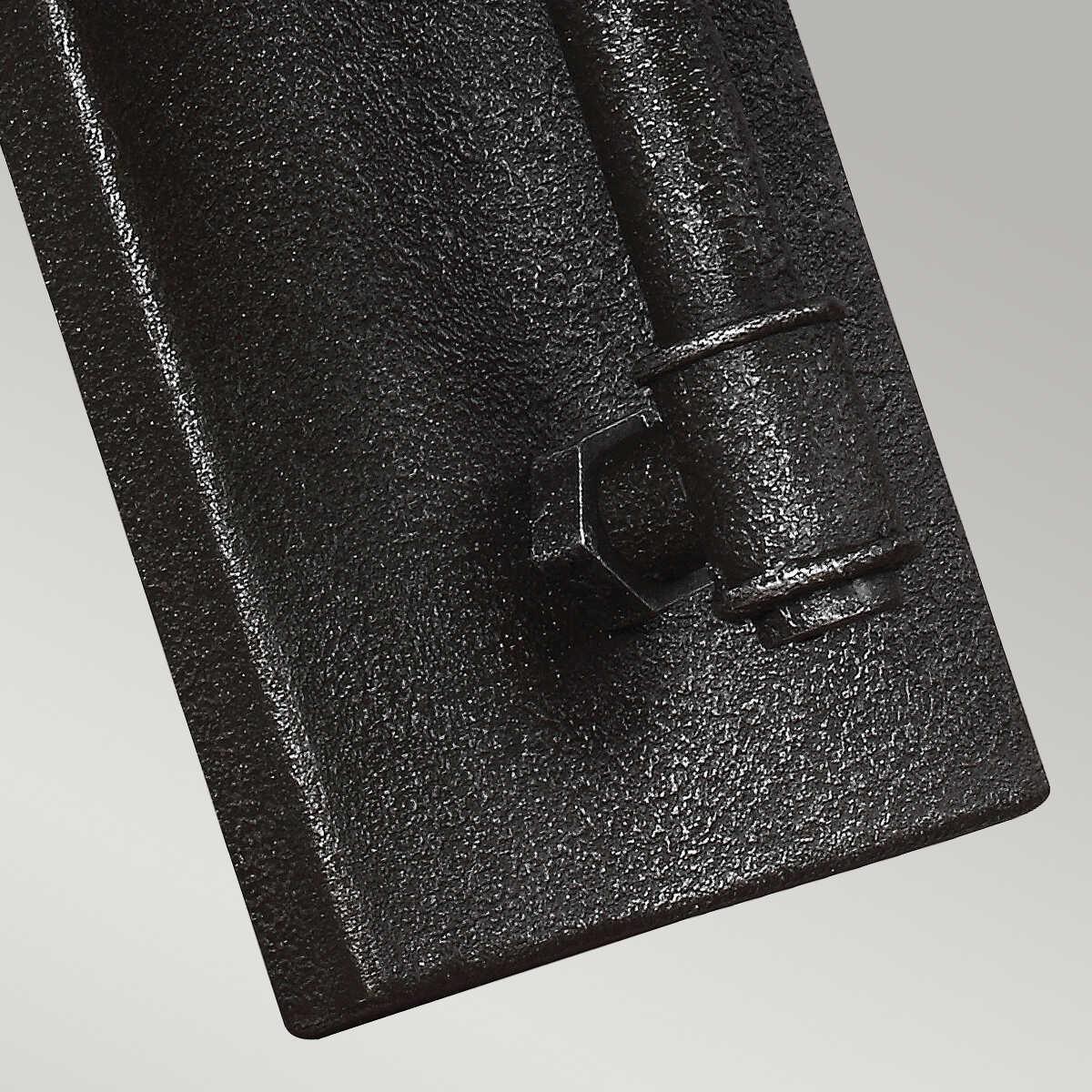 feiss lennex 1 light slated grey metal wall light Detailed Close Up