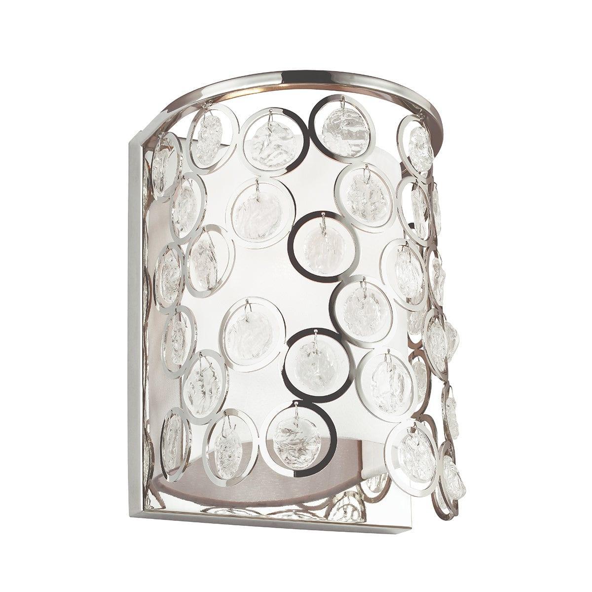 feiss lexi 1 light polished wall light
