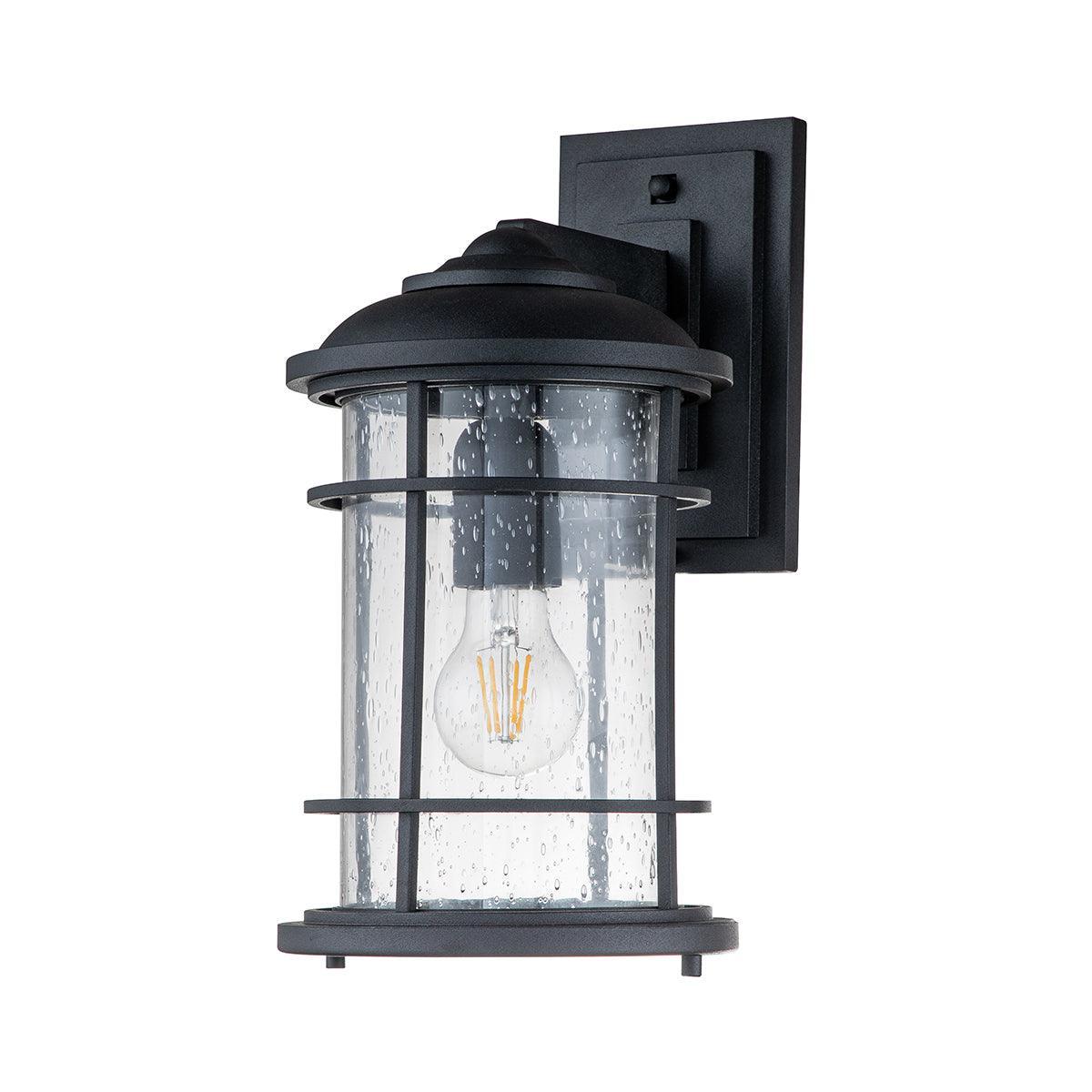 feiss lighthouse 1 light medium black outdoor wall lantern Close Up