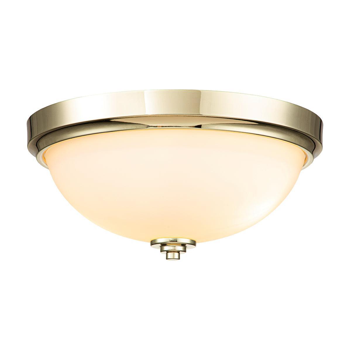 feiss malibu 2 light polished brass bathroom flush