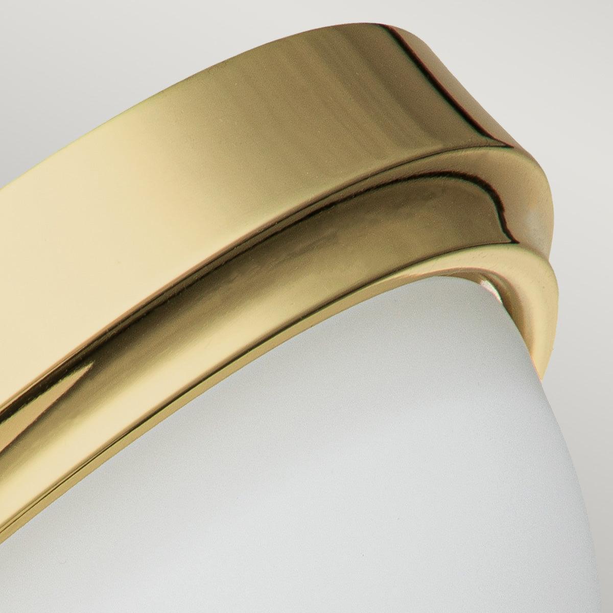 feiss malibu 2 light polished brass bathroom flush Living Room Close Up