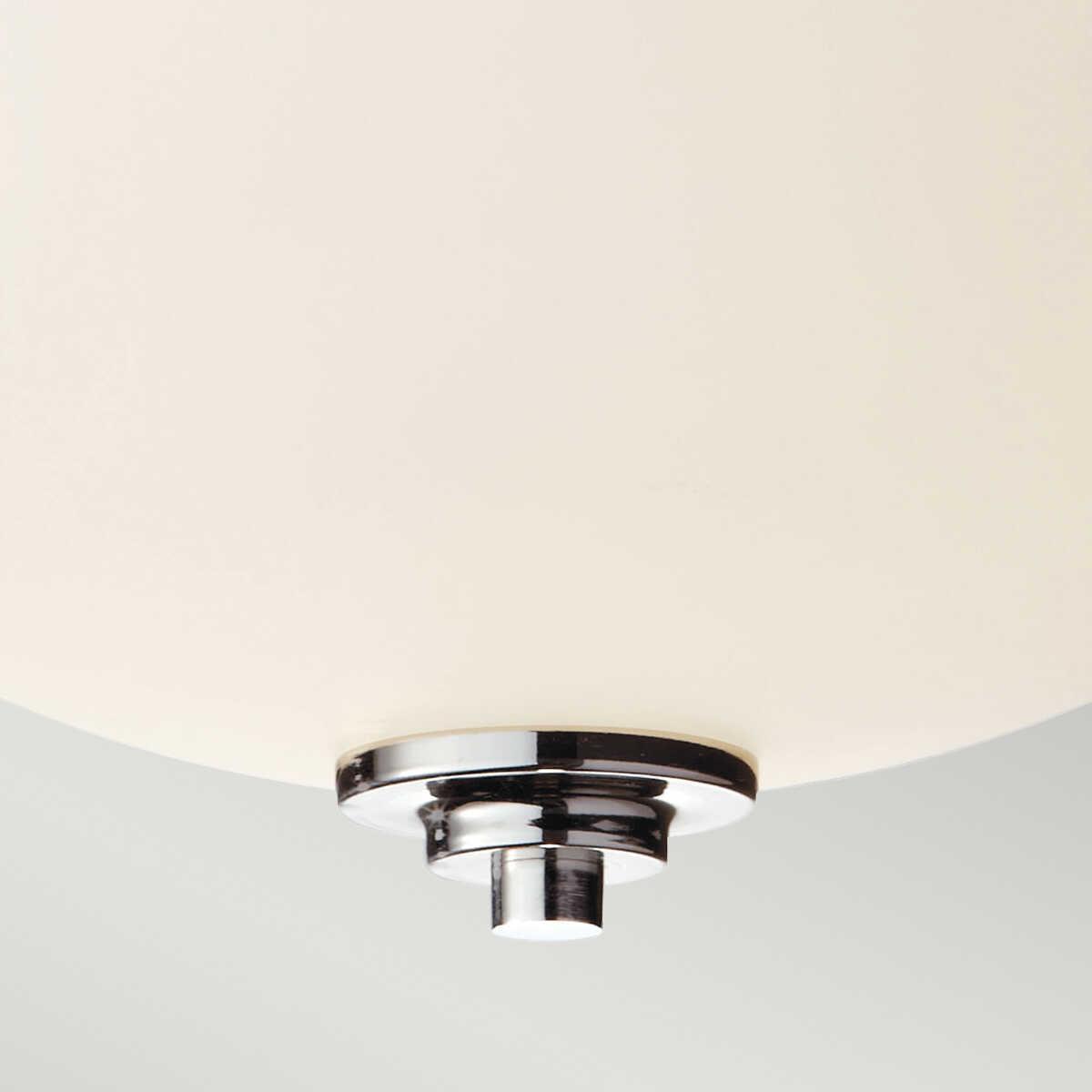 feiss malibu polished nickel flush bathroom ceiling light Close Up LED Bulb