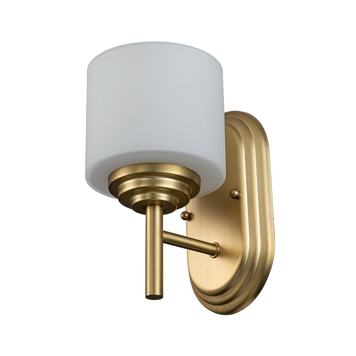 Feiss Malibu 1 Light Brushed Brass Bathroom Wall Light Living Room Close Up