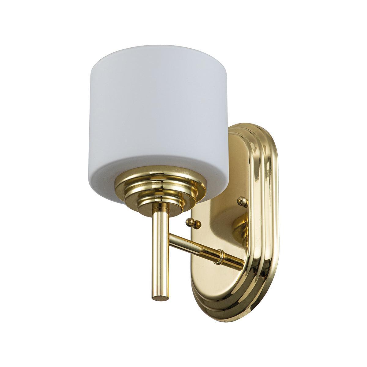 Feiss Malibu 1 Light Polished Brass Bathroom Wall Light Living Room Close Up