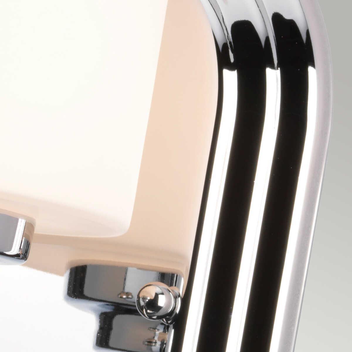 feiss malibu polished chrome finish bathroom wall light Detailed Close Up