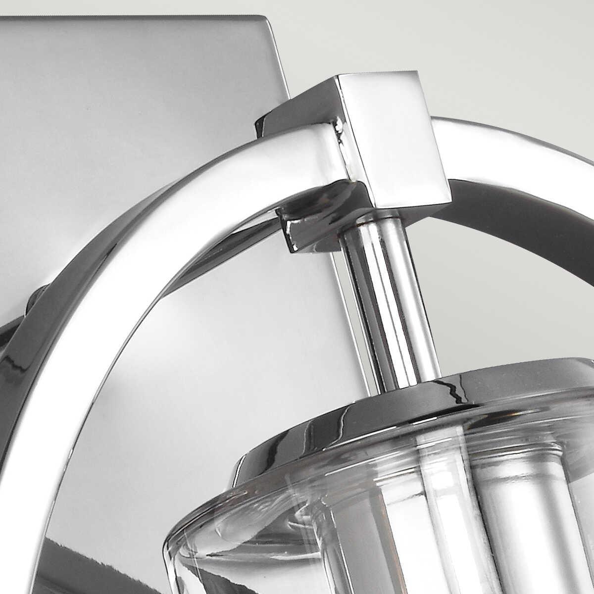 feiss marlena 1 light polished chrome wall light Close Up