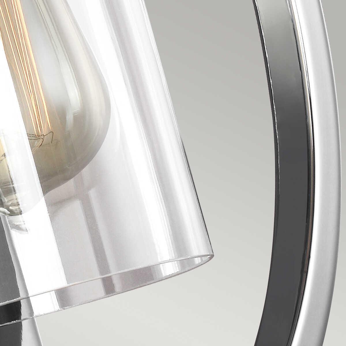 feiss marlena 1 light polished chrome wall light Close Up LED Bulb