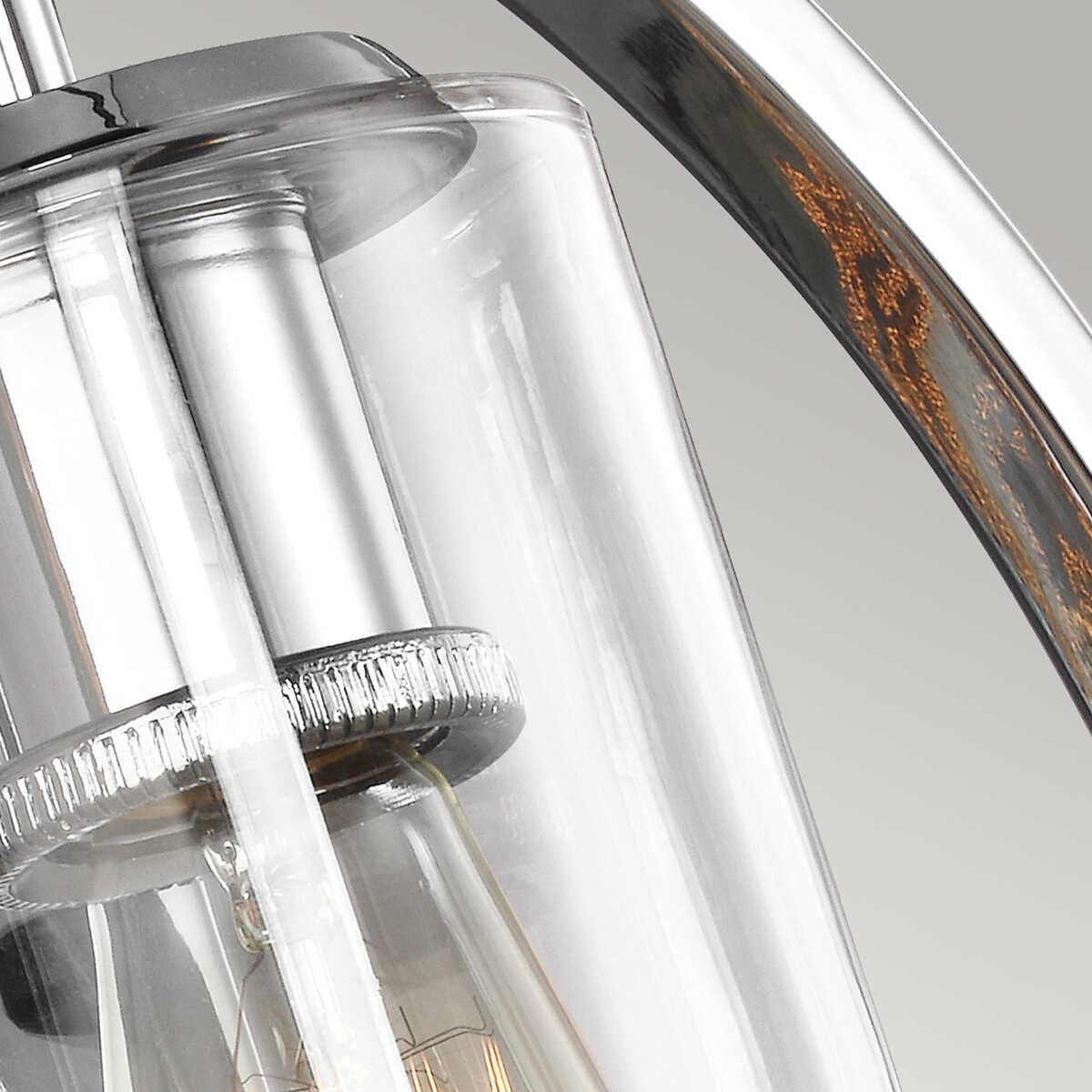 feiss marlena 1 light polished chrome wall light Detailed Close Up