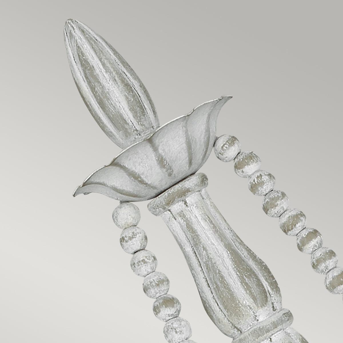 feiss maryville 2 light grey wood beads wall light Close Up