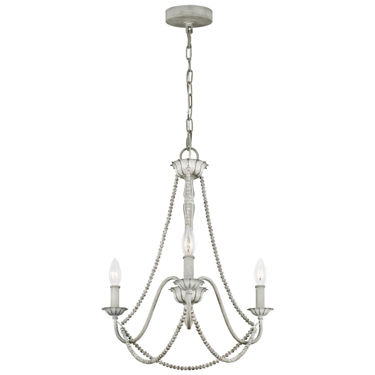 Elstead Lighting Feiss Maryville 3 Light Grey Chandelier-Elstead Lighting-1-Tiffany Lighting Direct