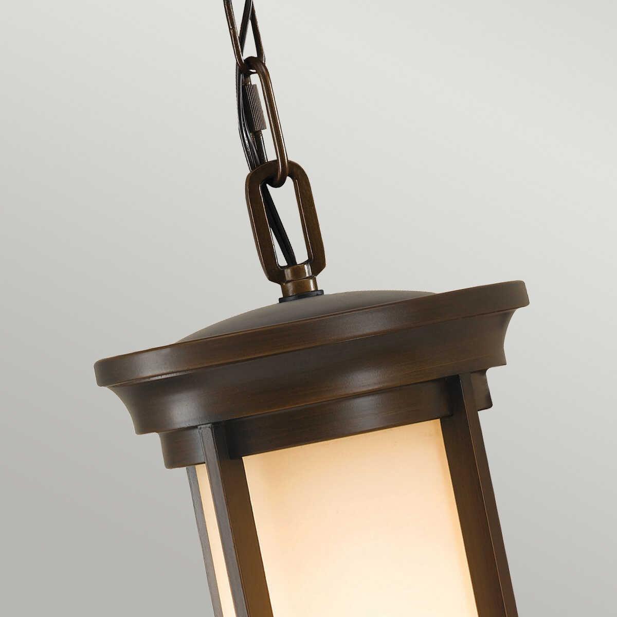 elstead merrill heritage bronze finish small outdoor pendant lantern Living Room Close Up
