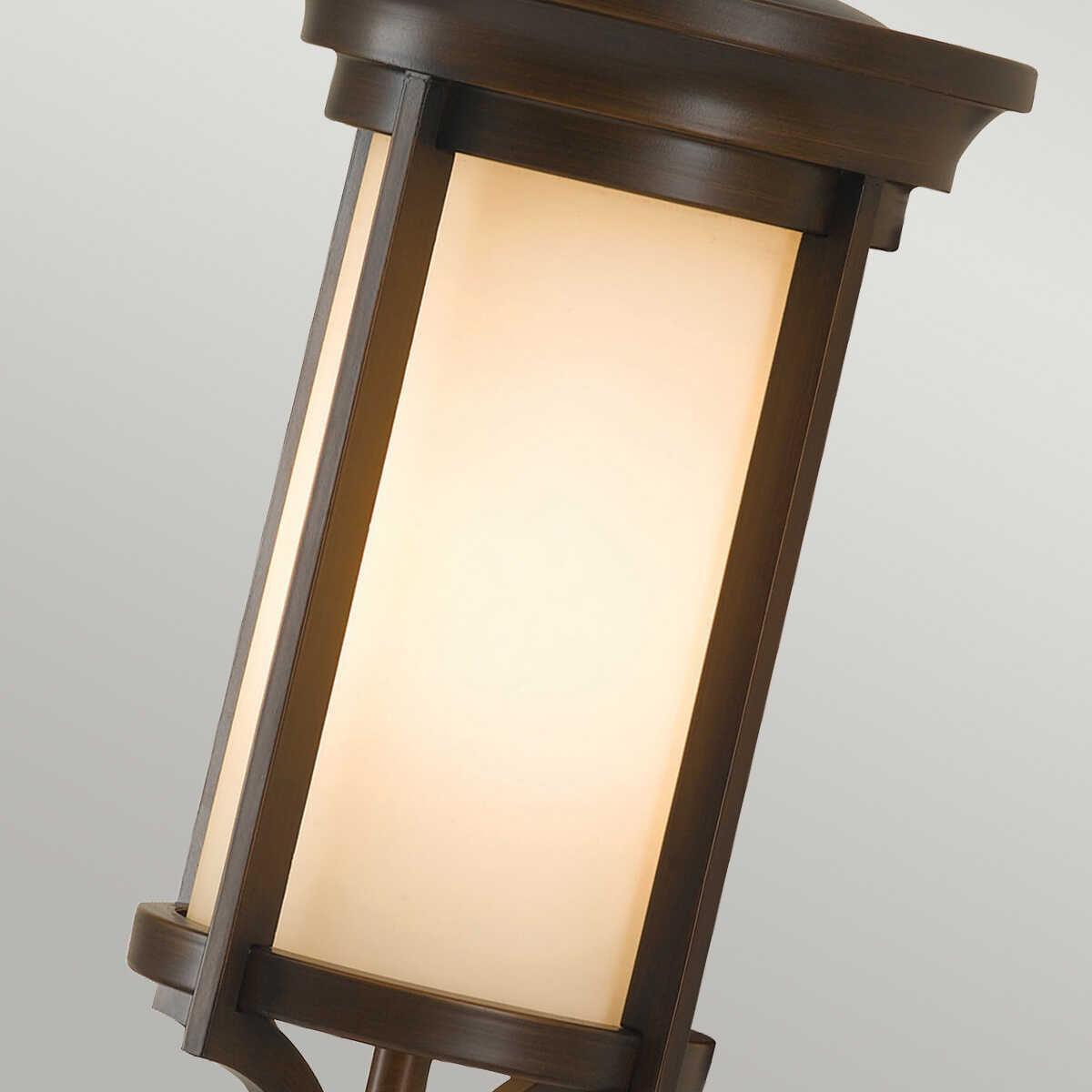 elstead merrill heritage bronze finish small outdoor pendant lantern Close Up LED Bulb