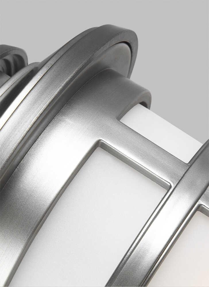 feiss newport 1 light small brushed steel outdoor wall lantern Close Up