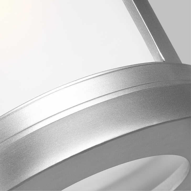 feiss newport 1 light small brushed steel outdoor wall lantern Detailed Close Up