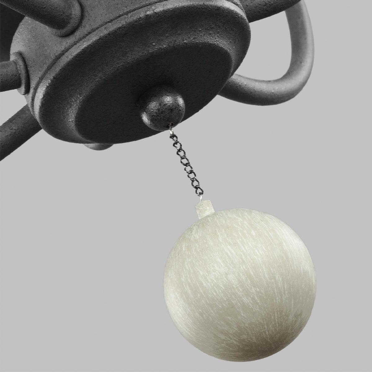 Feiss Nori 4 Light Zinc & Wood Bead Chandelier-Elstead Lighting-3-Tiffany Lighting Direct