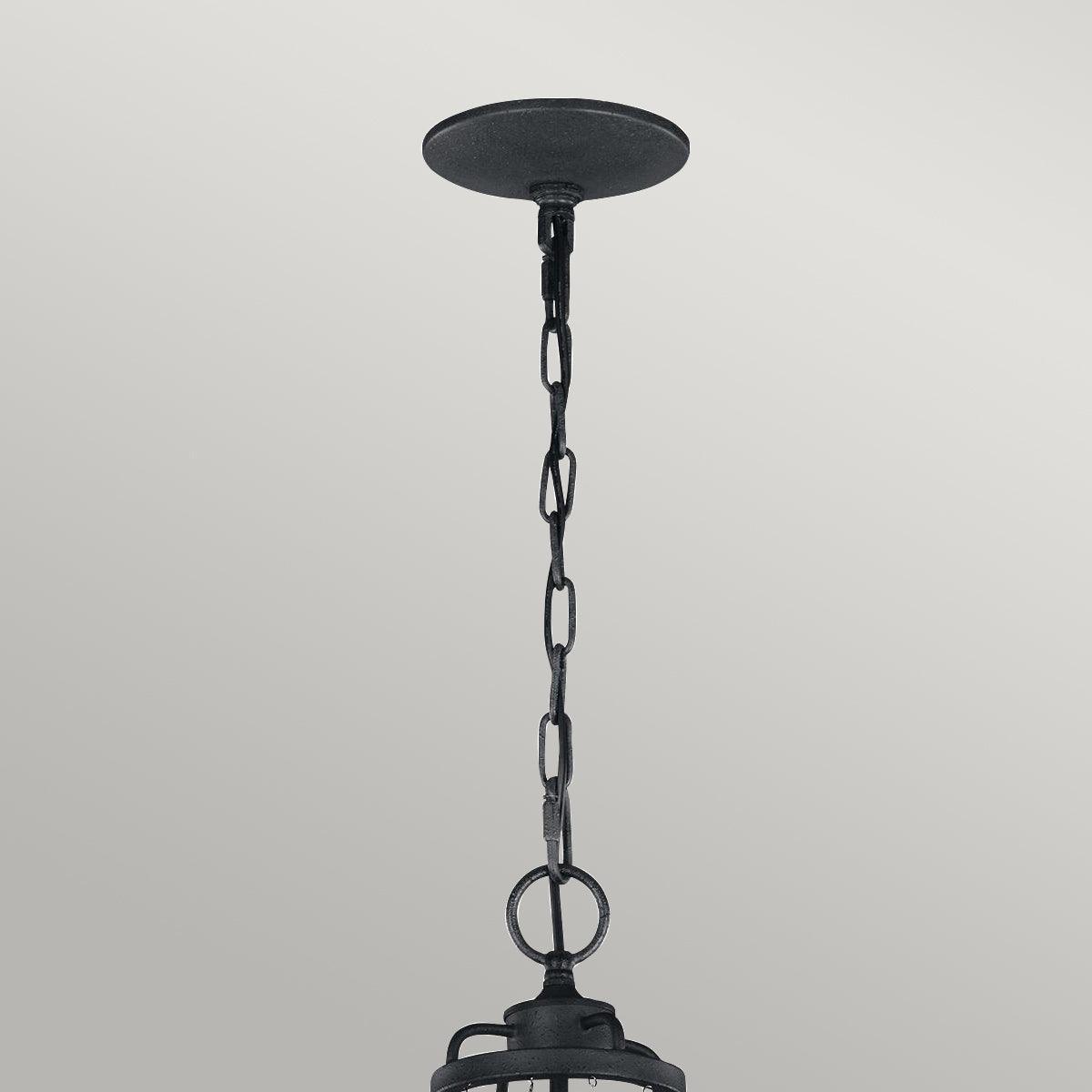 Feiss Nori 4 Light Zinc & Wood Bead Chandelier-Elstead Lighting-4-Tiffany Lighting Direct