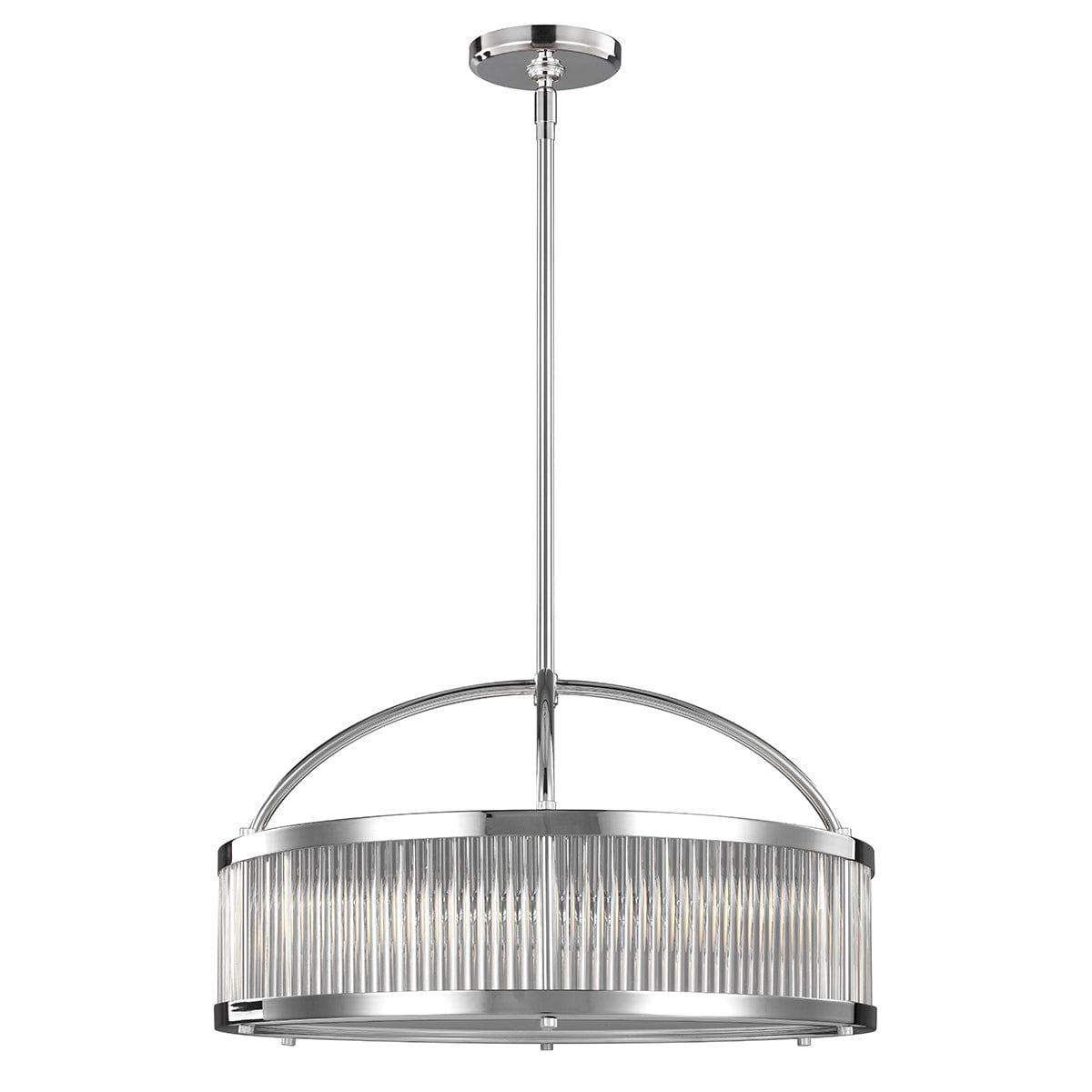 feiss paulson 6 light pendant chrome bathroom ceiling light