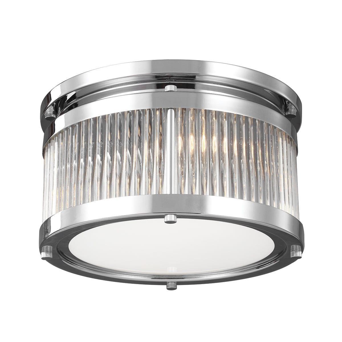 feiss paulson 2 light flush chrome bathroom ceiling light