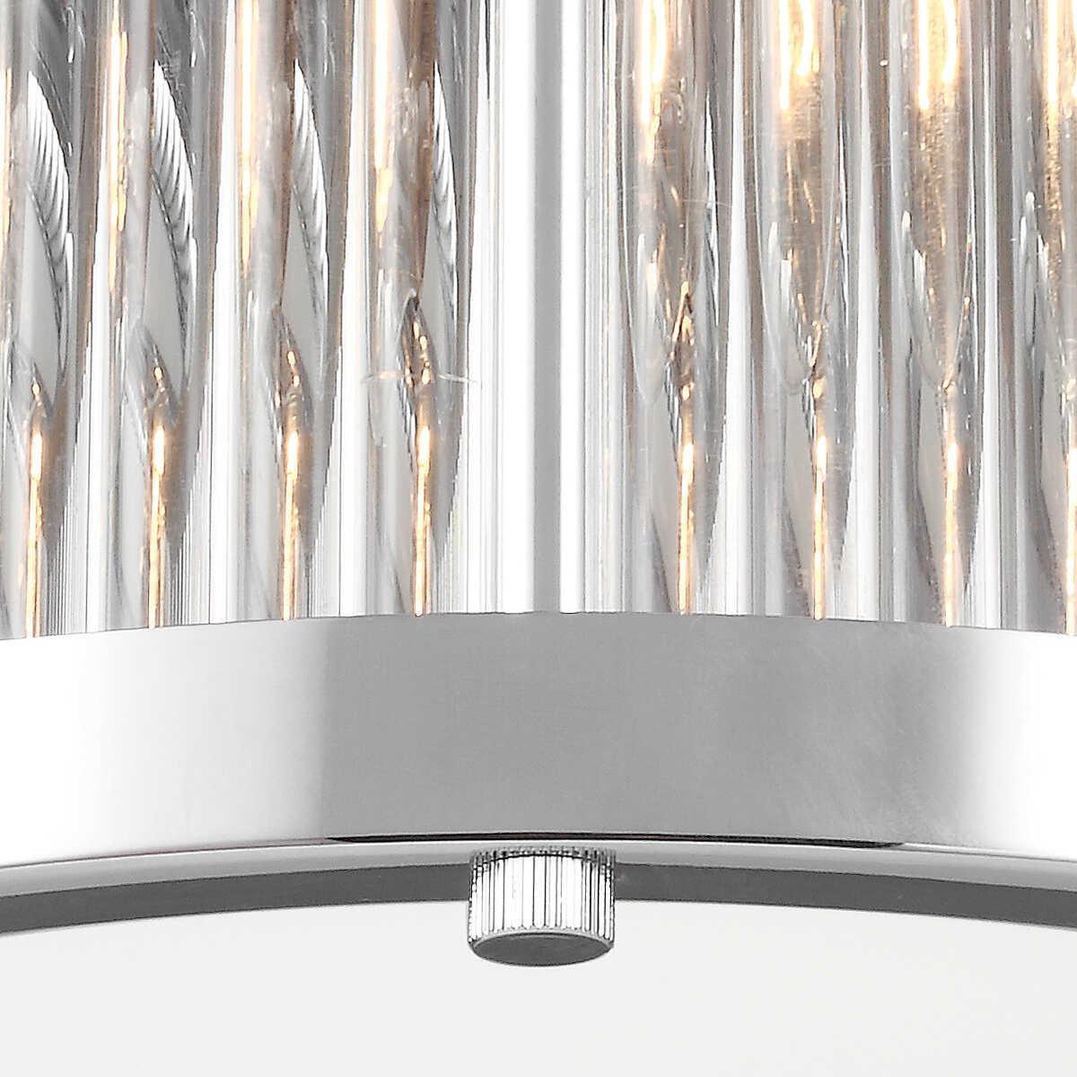 feiss paulson 2 light flush chrome bathroom ceiling light Detailed Close Up