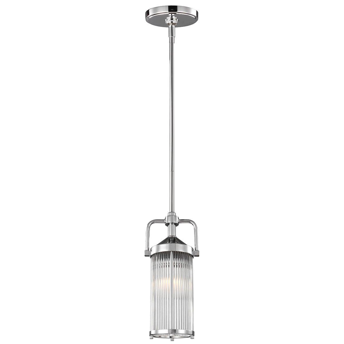 feiss paulson 1 light mini pendant chrome bathroom light