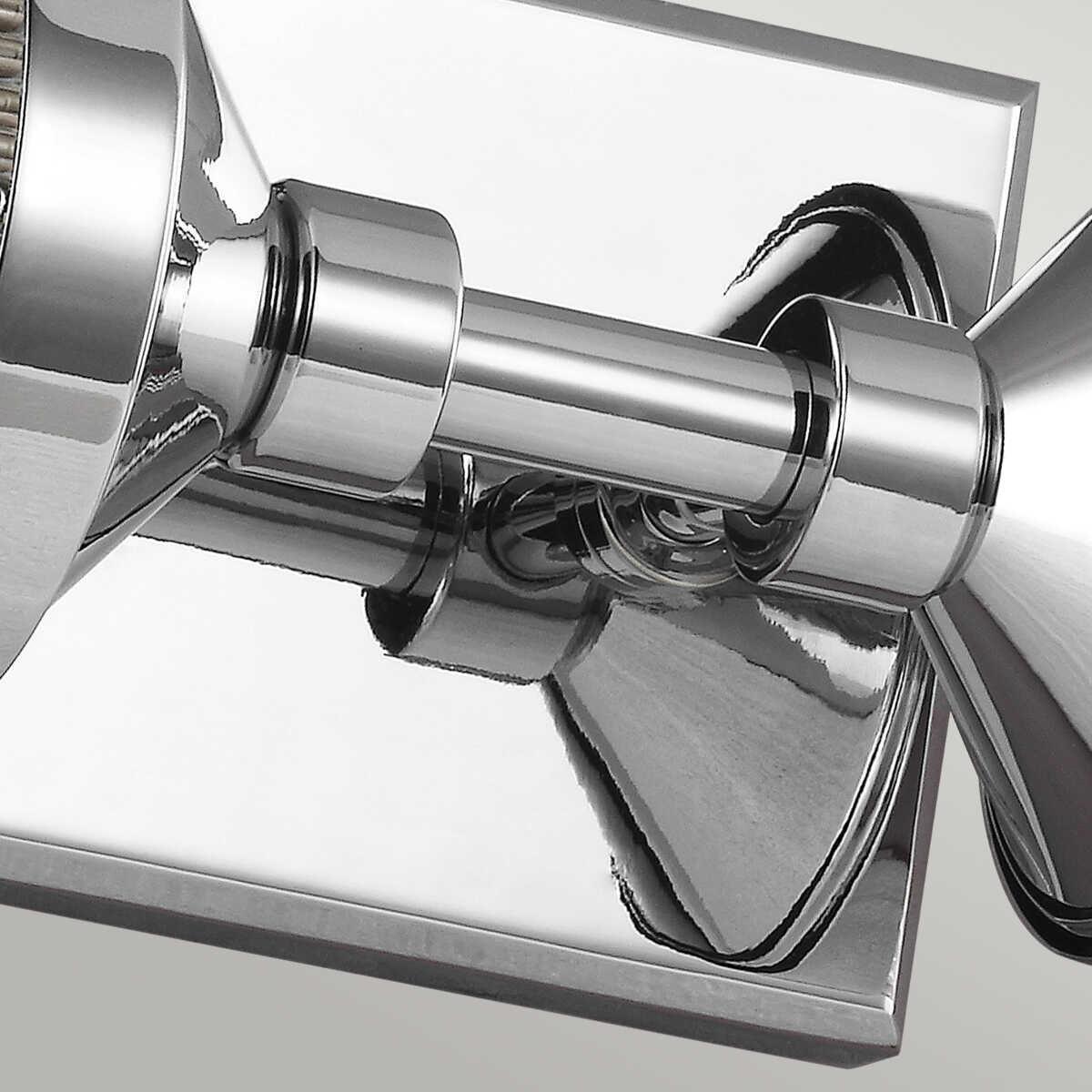 feiss paulson 2 light bar chrome bathroom wall light Close Up