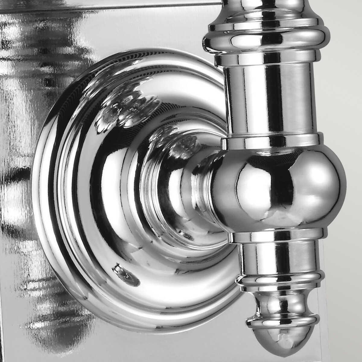 feiss payne ornate polished chrome finish bathroom wall light Close Up