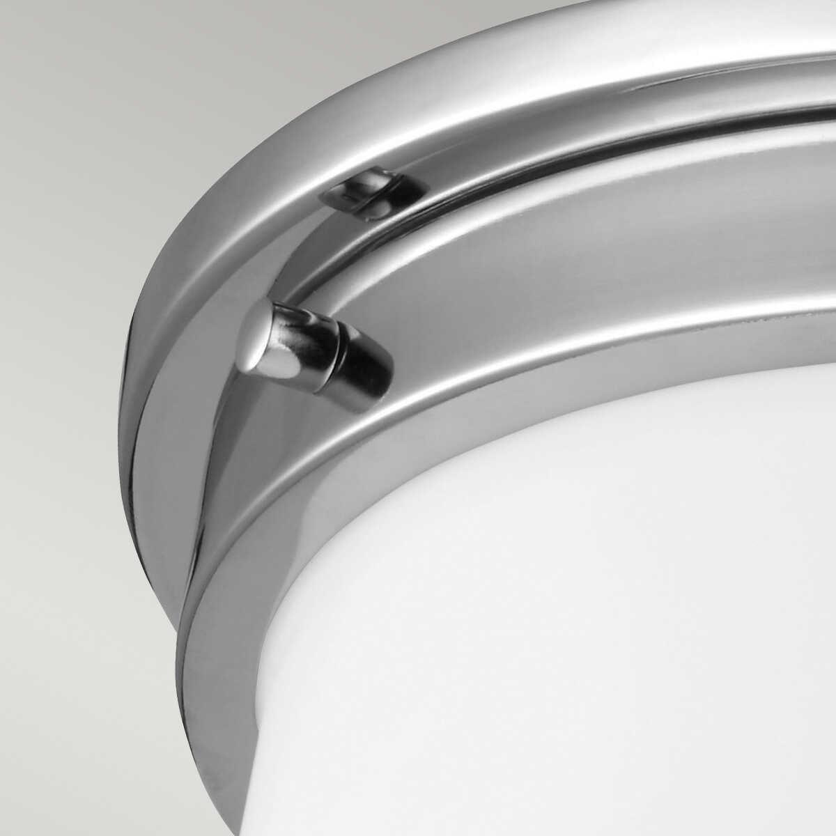 feiss payne polished nickel flush bathroom ceiling light Living Room Close Up