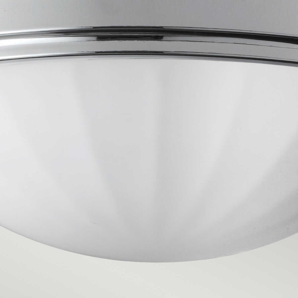 feiss perry polished chrome finish flush bathroom ceiling light Close Up LED Bulb