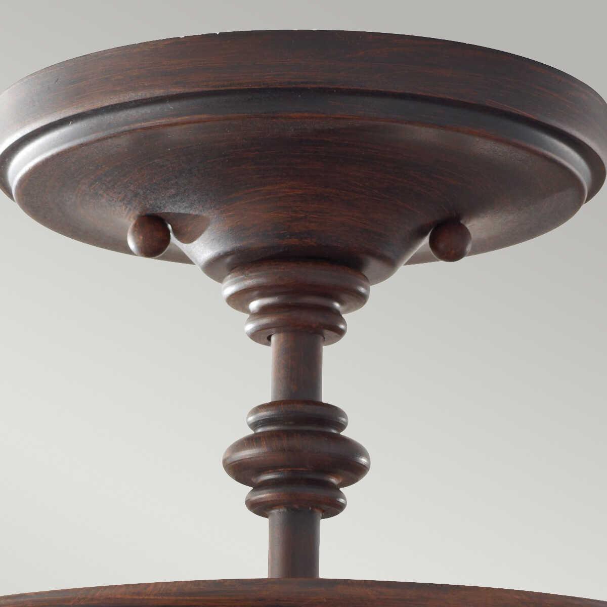 Feiss Pickering Bronze Semi-Flush/Duo-Mount Ceiling Light Living room close up