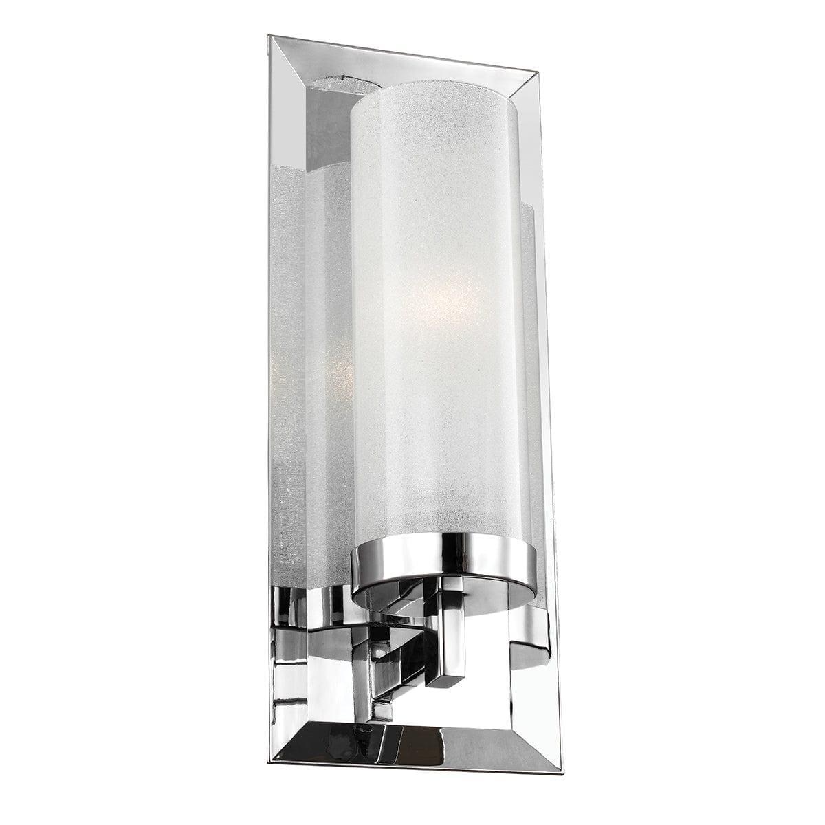 feiss pippin 1 light polished chrome bathroom wall light IP rating image