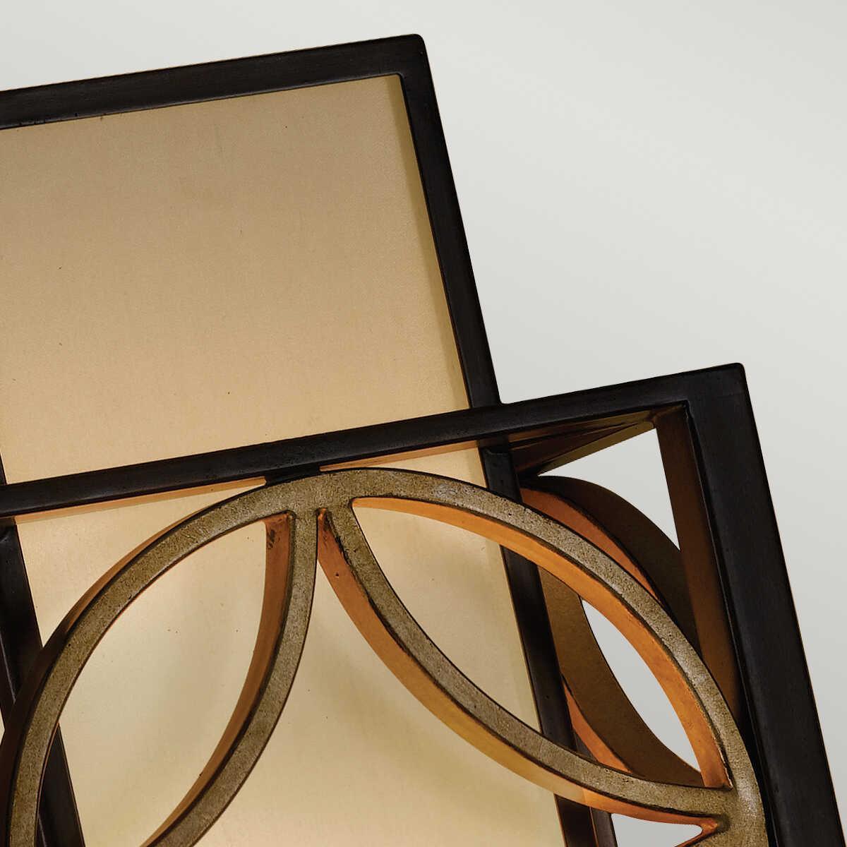 Feiss Remy Bronze & Gold Wall Light Living Room Shade Image