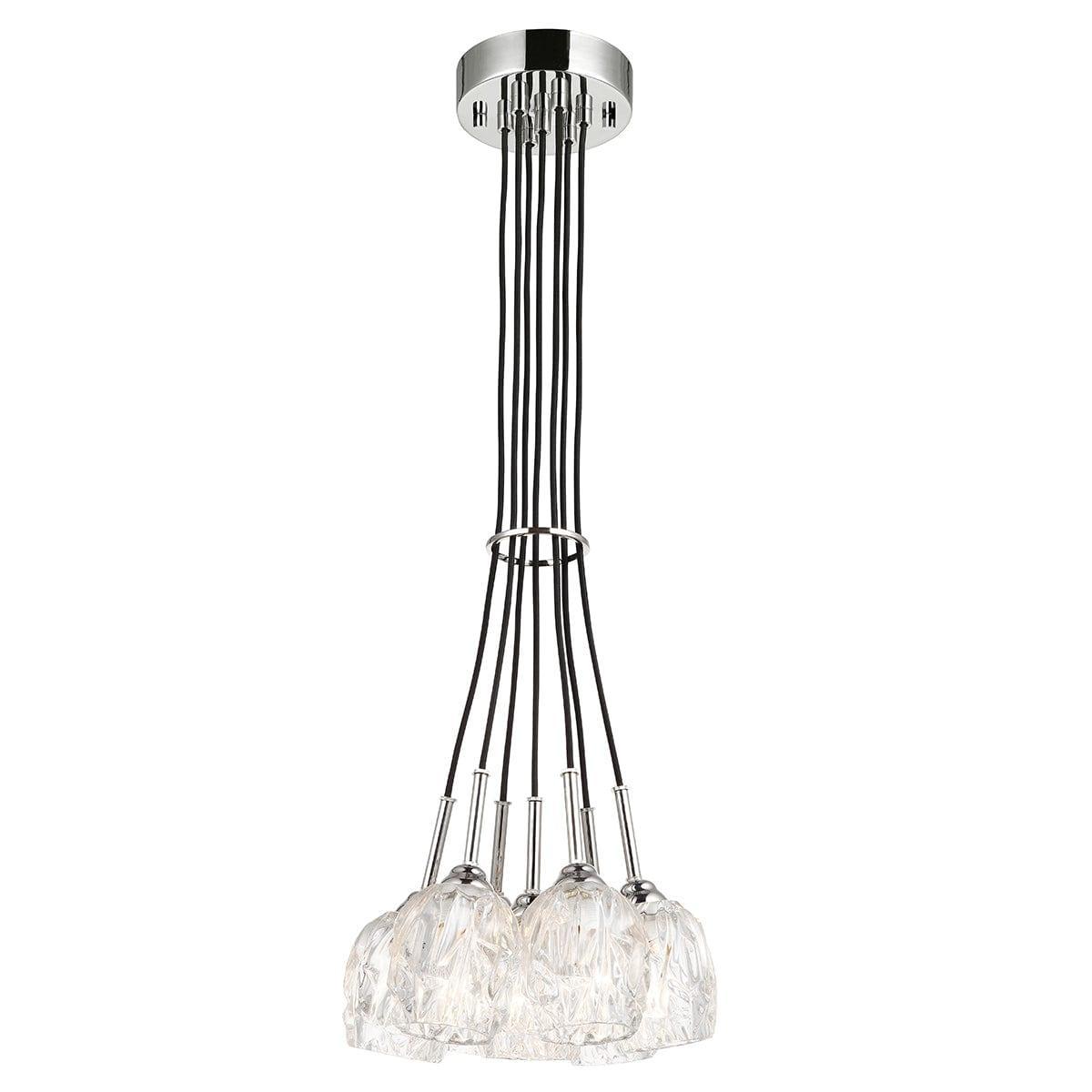 Feiss Rubin 7 Light Cluster Chandelier - Polished Nickel-Elstead Lighting-1-Tiffany Lighting Direct