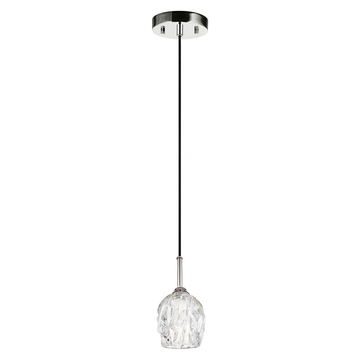 Feiss Rubin 1 Light Mini Pendant Polished Nickel Ceiling Light-Ceiling Pendant Lights-Elstead Lighting-1-Tiffany Lighting Direct