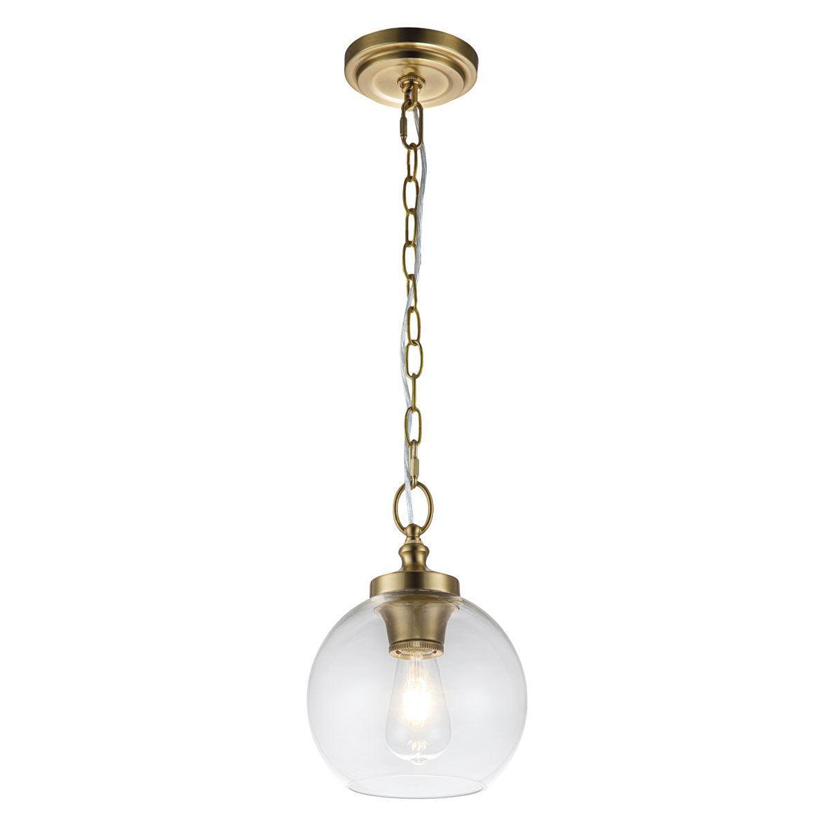 Feiss Tabby 1 Light Mini Pendant - Clear Glass Shade-Ceiling Pendant Lights-Elstead Lighting-1-Tiffany Lighting Direct