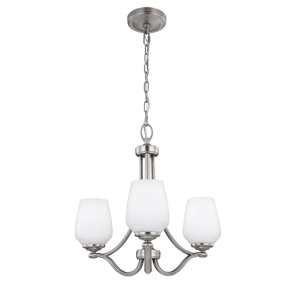 Feiss Vintner 3 Light Chandelier Ceiling Light - Satin Nickel-Elstead Lighting-1-Tiffany Lighting Direct