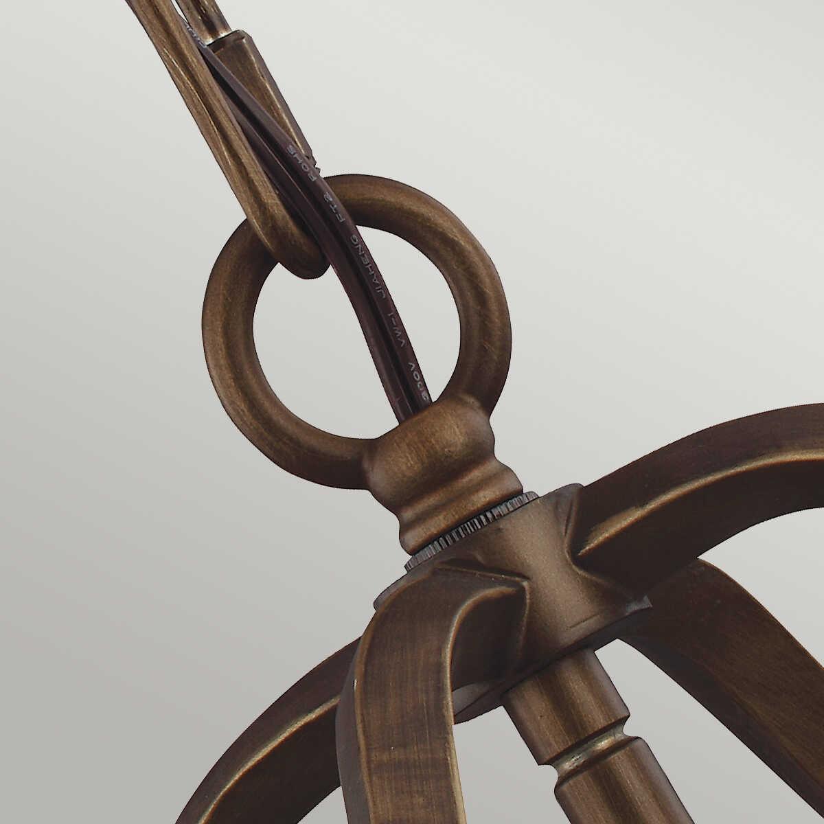 Feiss Yarmouth 3 Light Painted Aged Brass Ceiling Pendant-Ceiling Pendant Lights-Elstead Lighting-6-Tiffany Lighting Direct