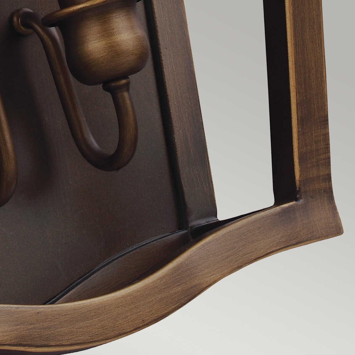 Feiss Yarmouth 3 Light Painted Aged Brass Wall Light,FE-YARMOUTH-3W,Elstead Lighting, close up fitting