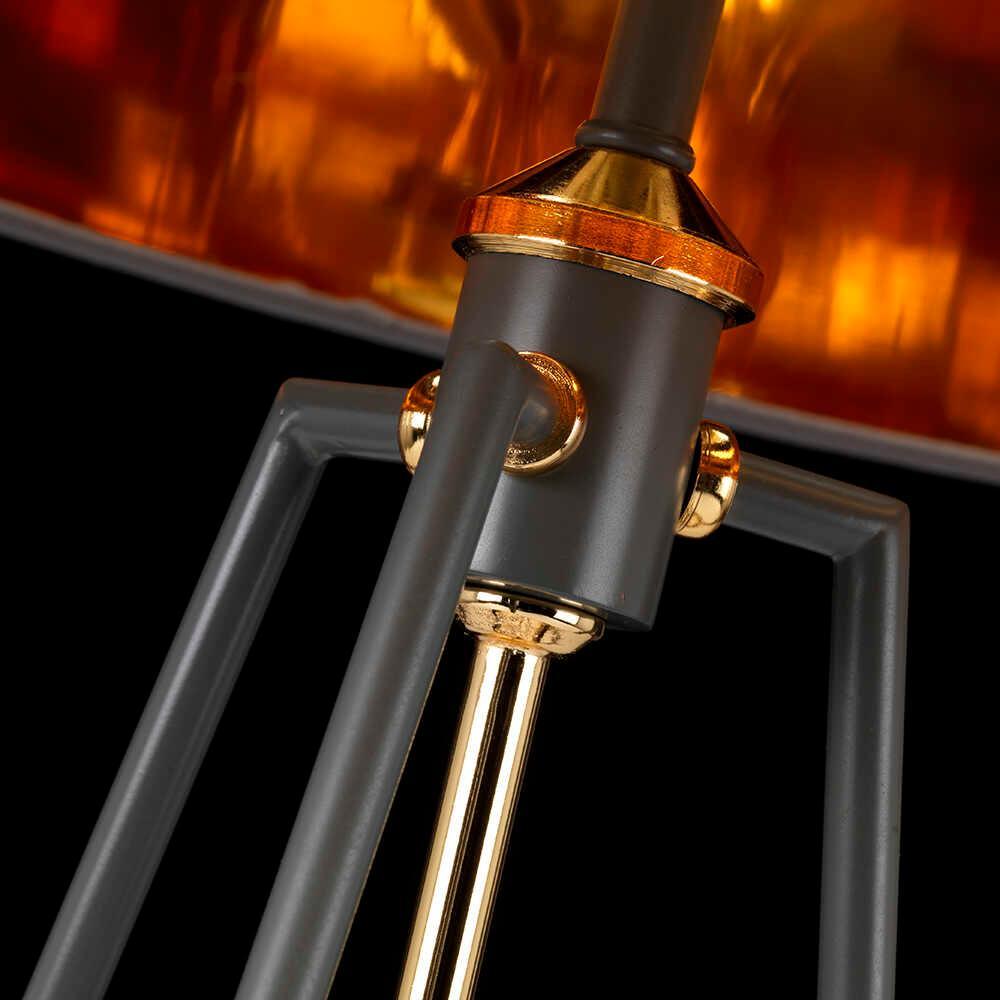 Ferrara Grey & Gold Table Lamp Elstead Lighting 4