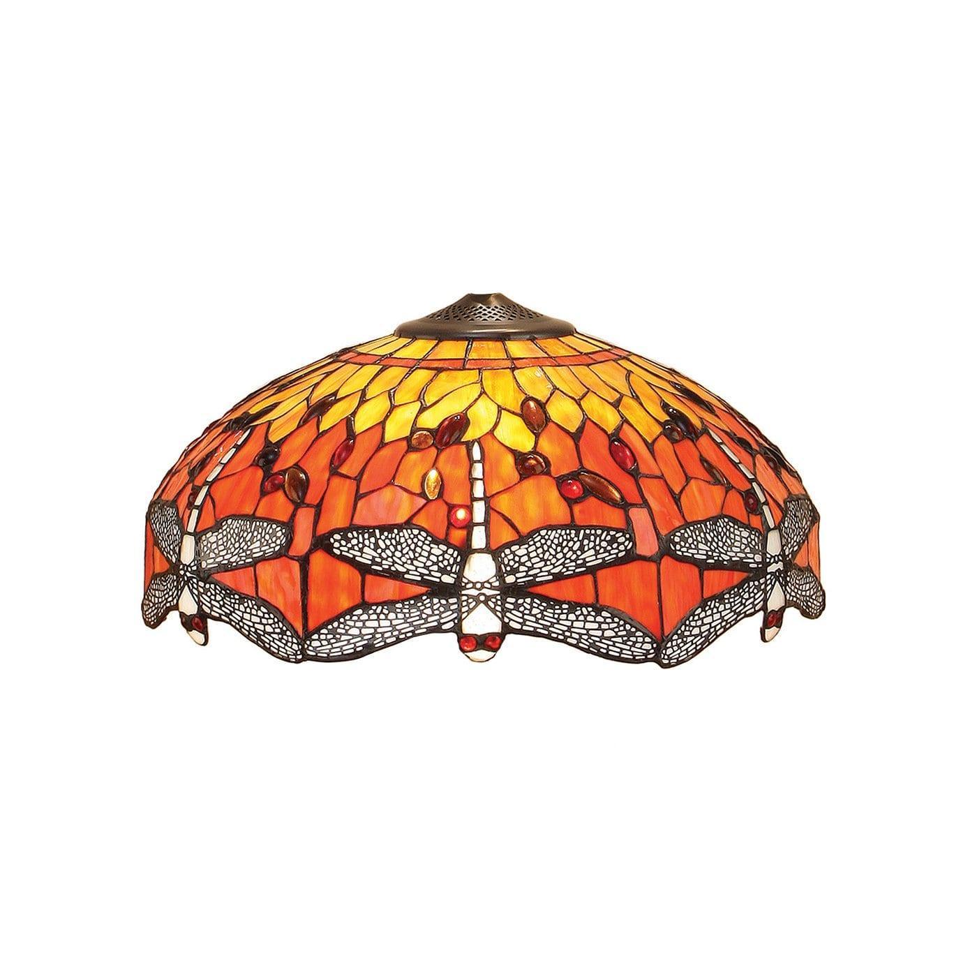 Flame Dragonfly Medium Tiffany Shade (Shade Only)