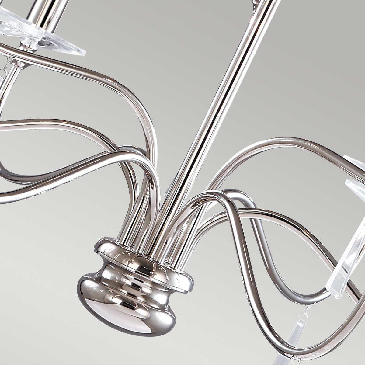 Elstead Finsbury Park Polished Nickel 9 Light Chandelier-Elstead Lighting-6-Tiffany Lighting Direct